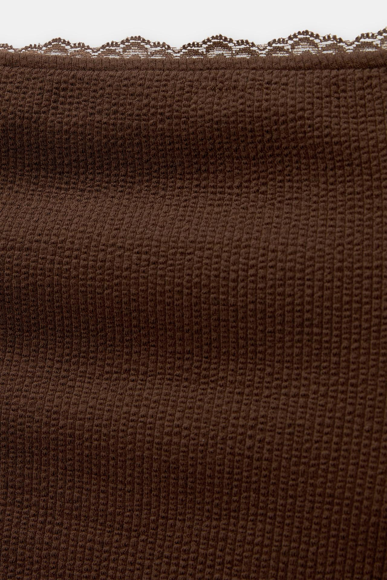 Textured lace bandeau top | PULL and BEAR UK