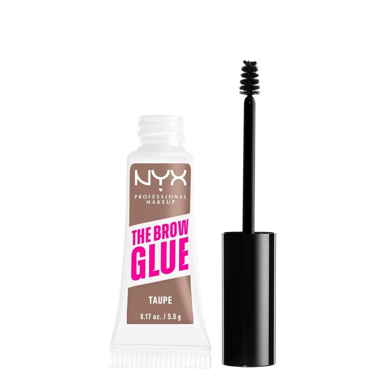 NYX Professional Makeup The Brow Glue, Extreme Hold Tinted Eyebrow Gel, Taupe - Walmart.com | Walmart (US)