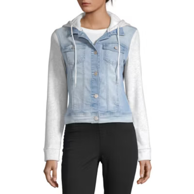 Wallflower Lightweight Denim Jacket-Juniors, Color: Grey - JCPenney | JCPenney