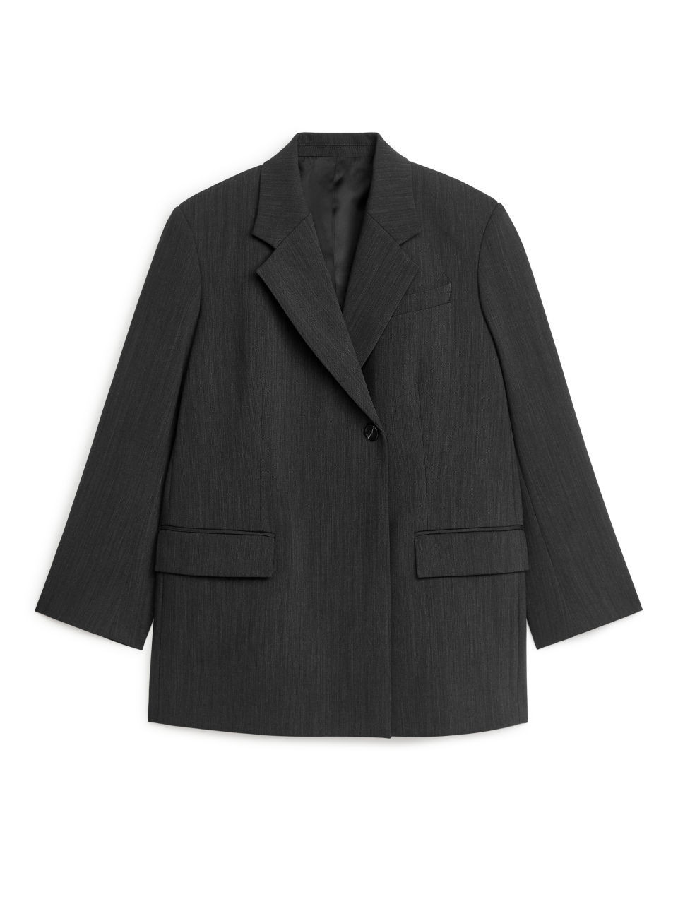 Oversized Wool Blend Blazer - Grey | ARKET (US&UK)