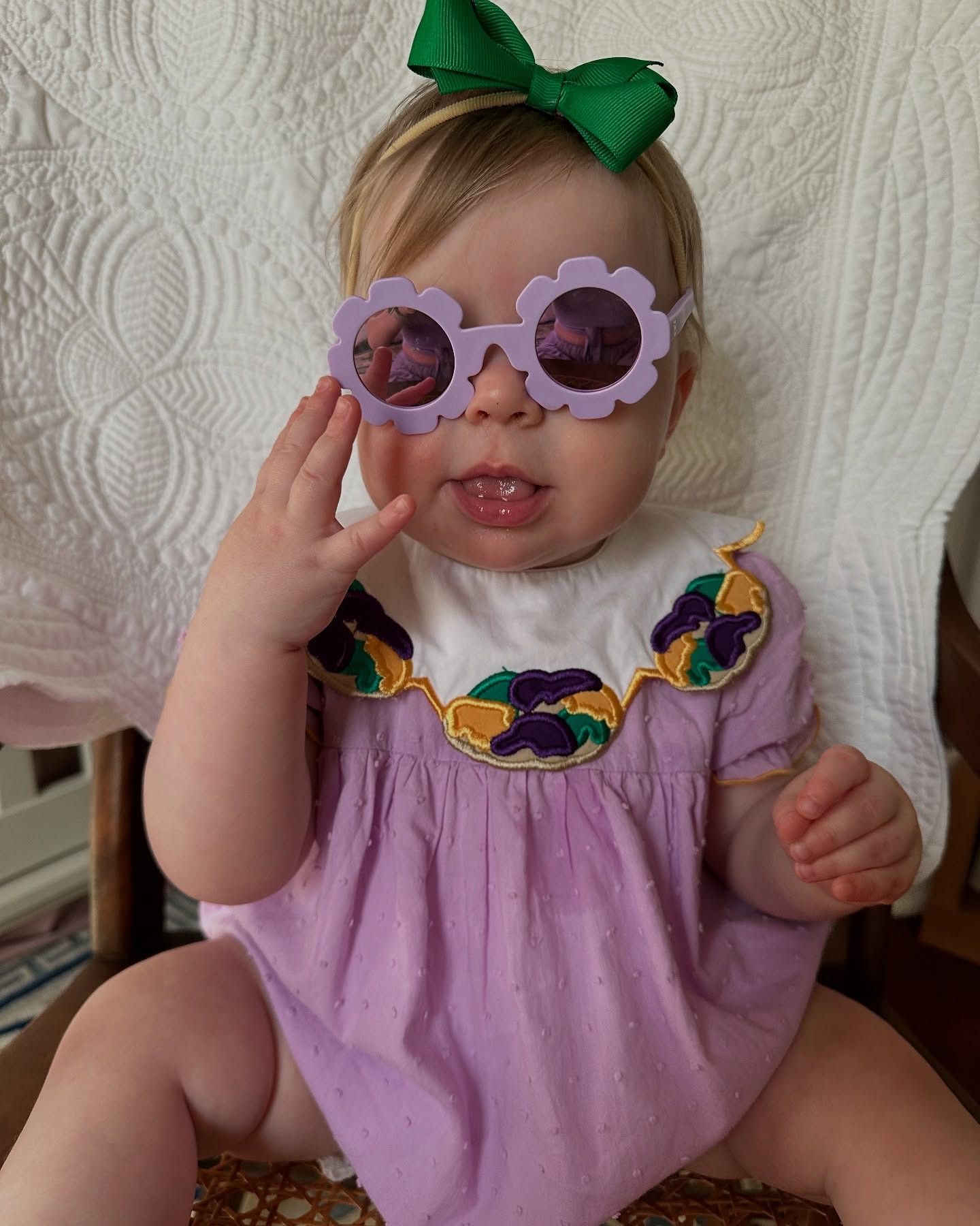 Addison’s #ootd • Found this baby in a king cake! It’s almost Mardi Gras and sister is ready for her first carnival season. Can’t wait for her to experience her first parade tomorrow!

#LTKKids #LTKBaby