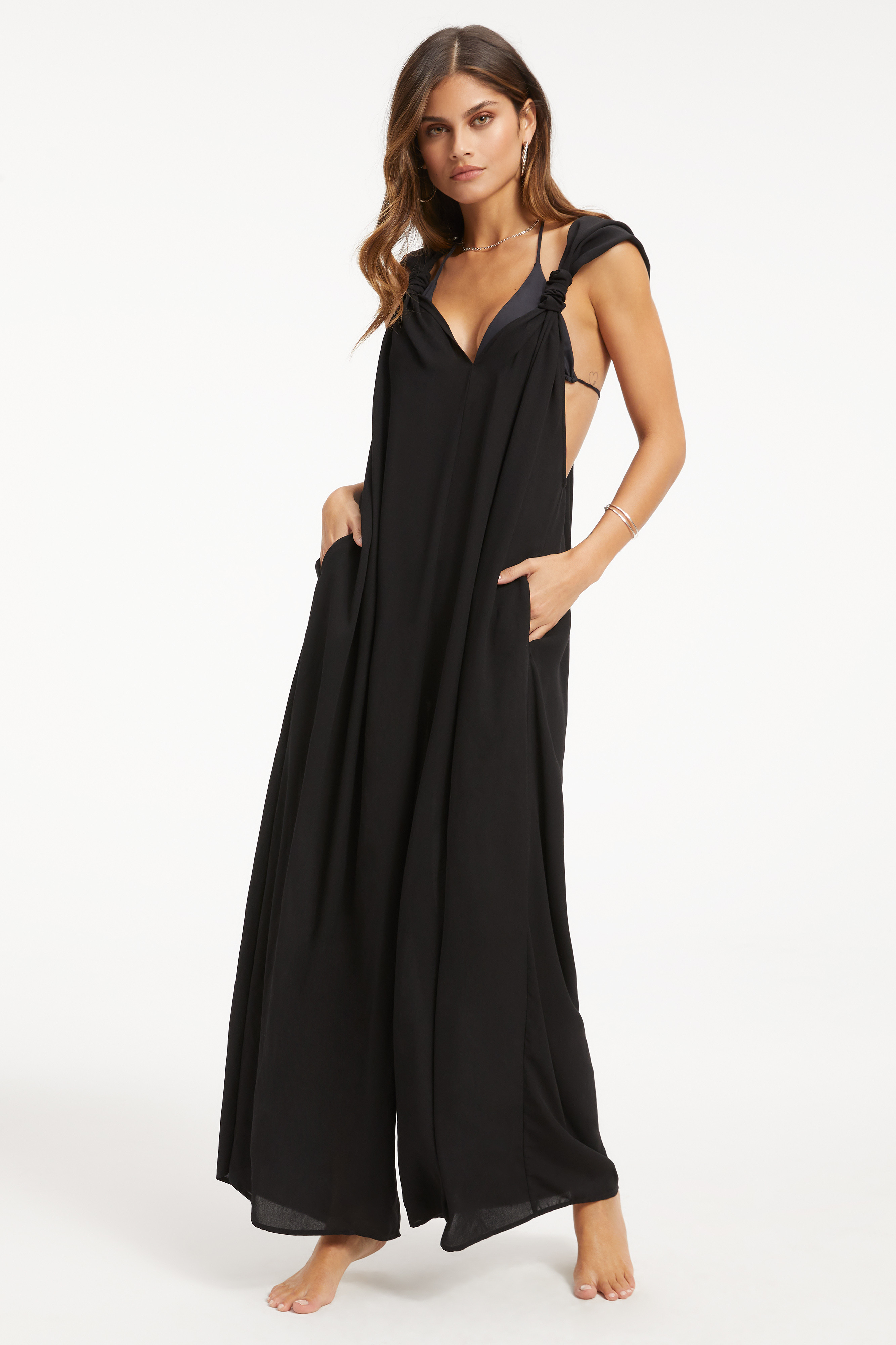 SEXY TWIST ROMPER | BLACK001 | Good American