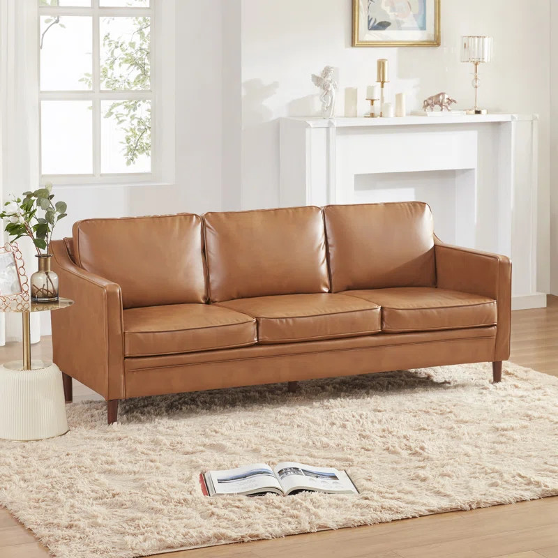 Asheville 80.5'' Vegan Leather Sofa | Wayfair North America