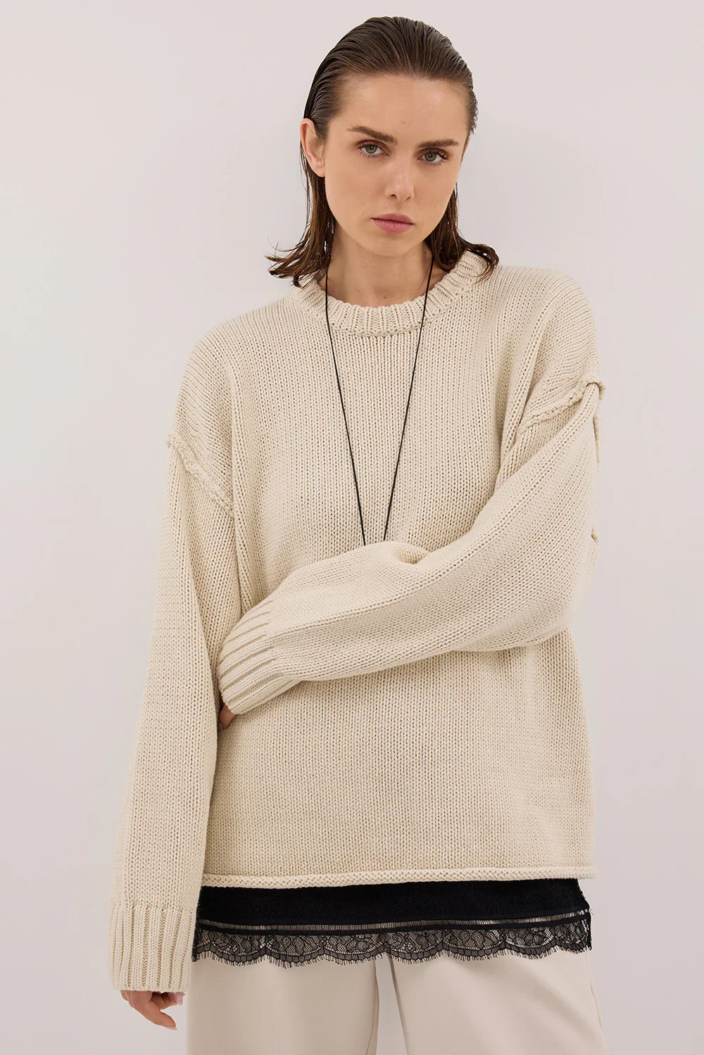 ROY PLASTER OVERSIZED LONGLINE KNIT JUMPER | DISSH