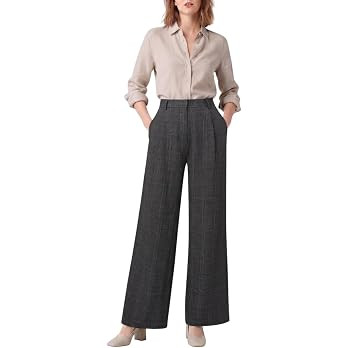 OctMoon Women's High Waisted Wide Leg Palazzo Pants – Extra Long Flowy Trousers for Tall Women ... | Amazon (US)