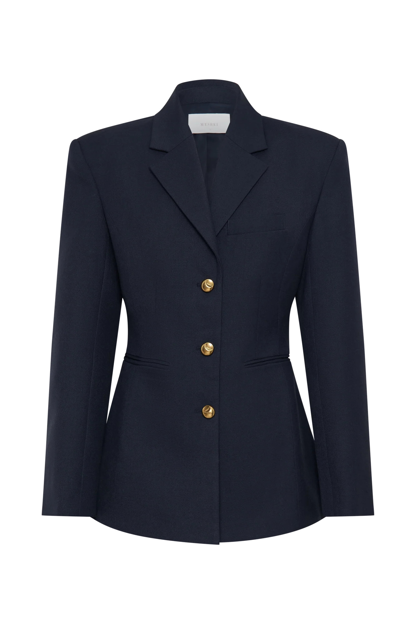 Cinched Blazer - Dark Navy | MESHKI US
