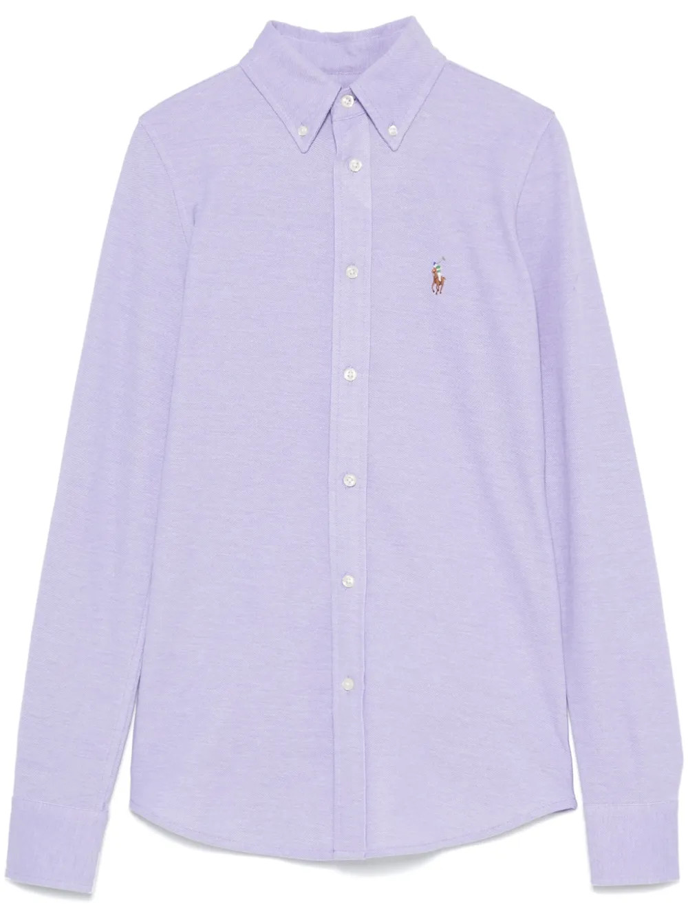 Polo Ralph Lauren piqué-weave Shirt | Purple | FARFETCH | Farfetch Global