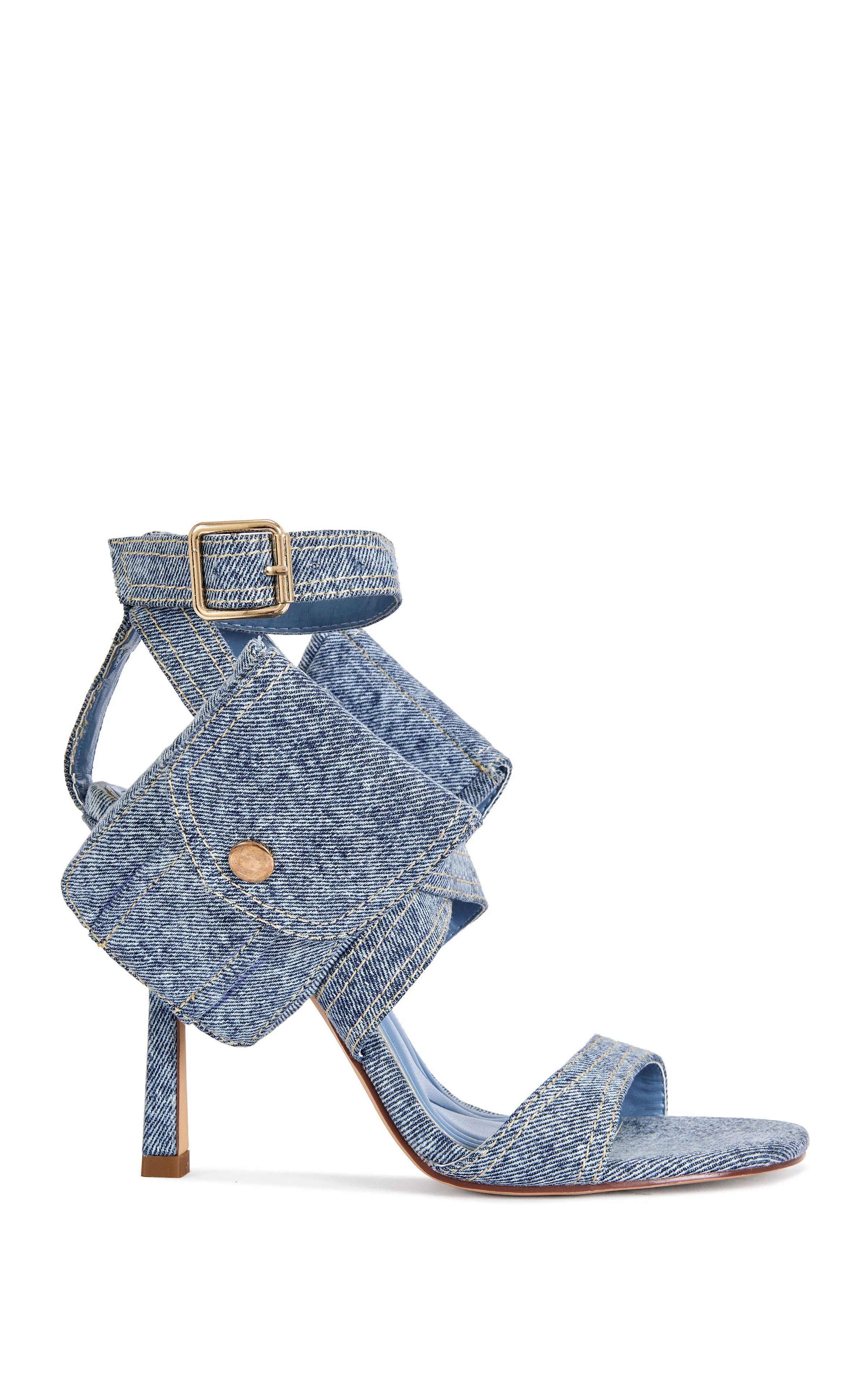 KERSHAW-DENIM POCKET STILETTO SANDAL | Azalea Wang