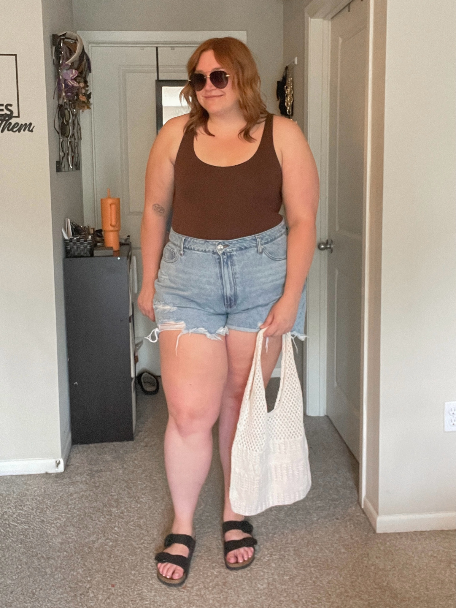 Easy breezy summer outfit for plus size pear shapes.

Wearing the XXL in the bodysuit as a size 16/18 top and 18/20 bottom.

#LTKPlusSize #LTKMidsize #LTKFindsUnder50