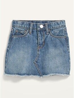 Medium-Wash Frayed-Hem Jean Skirt for Toddler Girls | Old Navy (US)