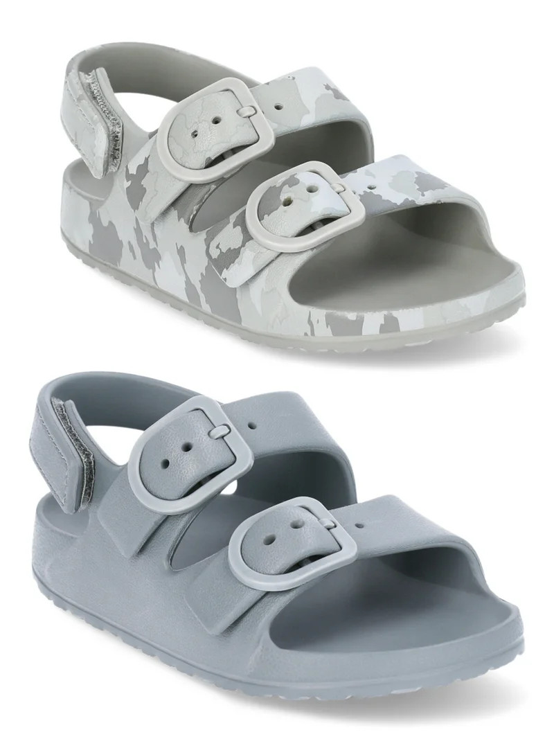 Wonder Nation Toddler Kids EVA Two Buckle Sandal, 2- Pack - Walmart.com | Walmart (US)