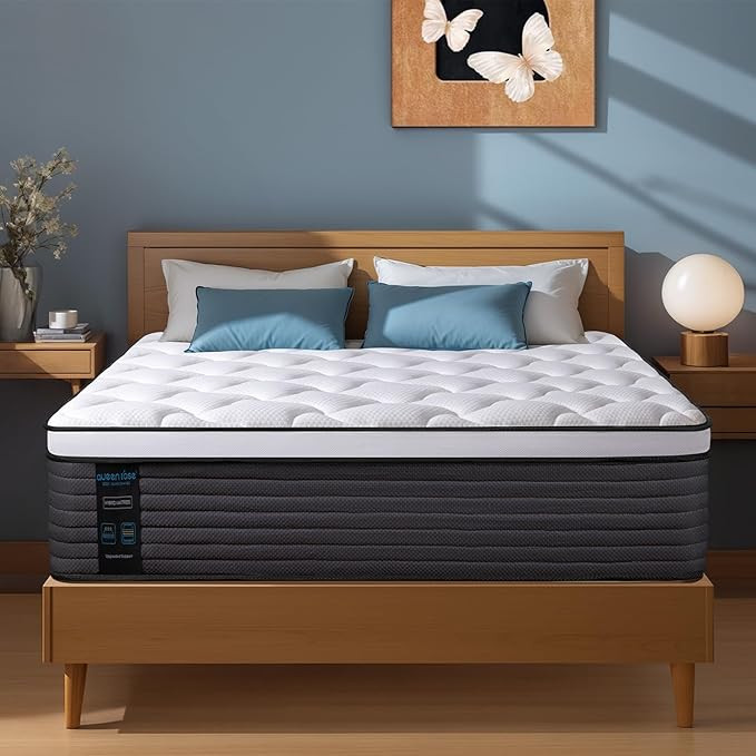 Firm Queen Mattress, 12 Inch Hybrid Mattress in a Box, Extra Lumbar & Hip Support, Back Pain Reli... | Amazon (US)