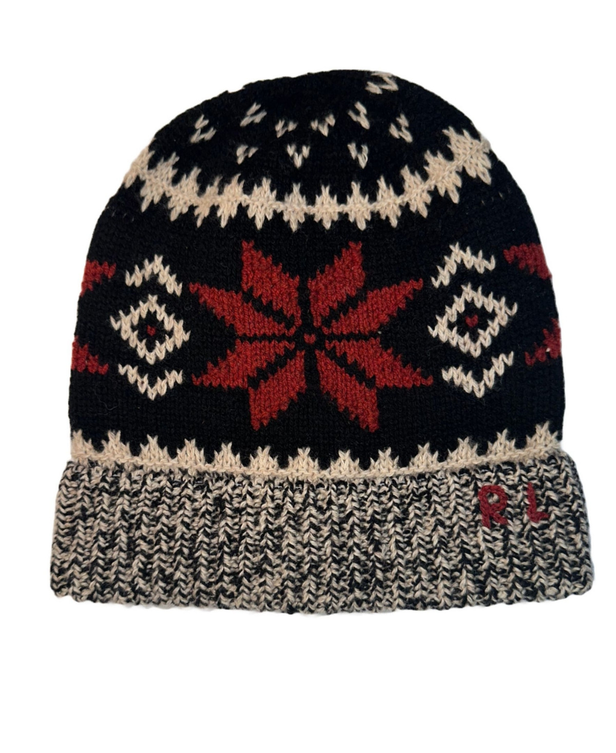 Polo Ralph Lauren Men's Holiday Beanie - Black/Red/Cream | Macy's