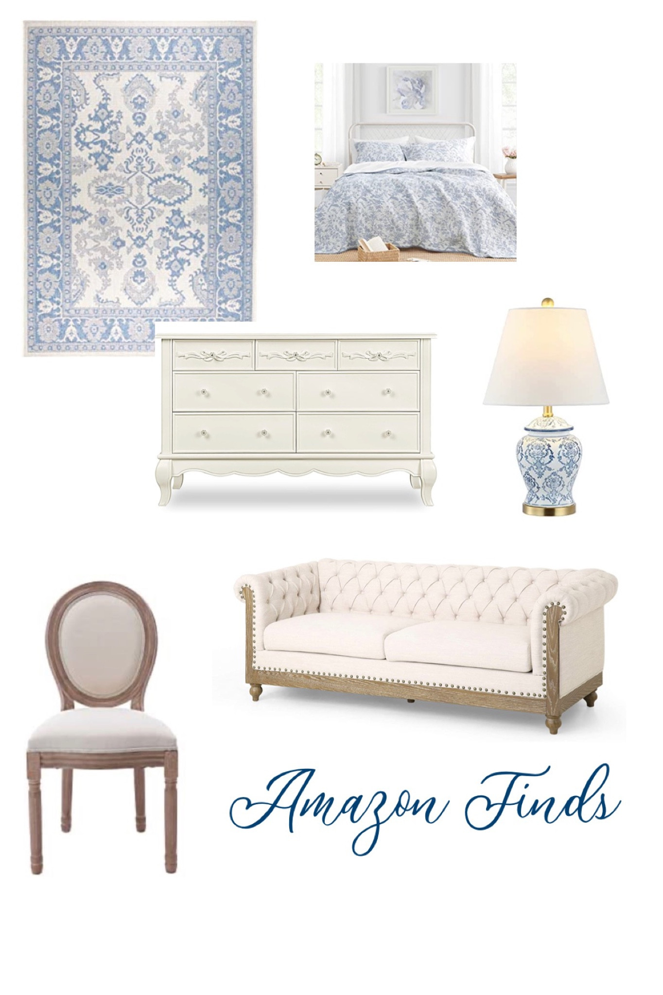 French Country Furniture , Amazon Home Finds, Bedroom furniture, living room couch, blue and white decor 

#LTKhome #LTKstyletip #LTKfamily