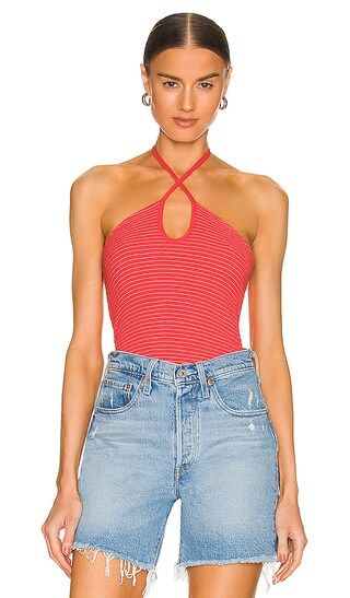 Kitty Smocked Halter in Candy Apple | Revolve Clothing (Global)