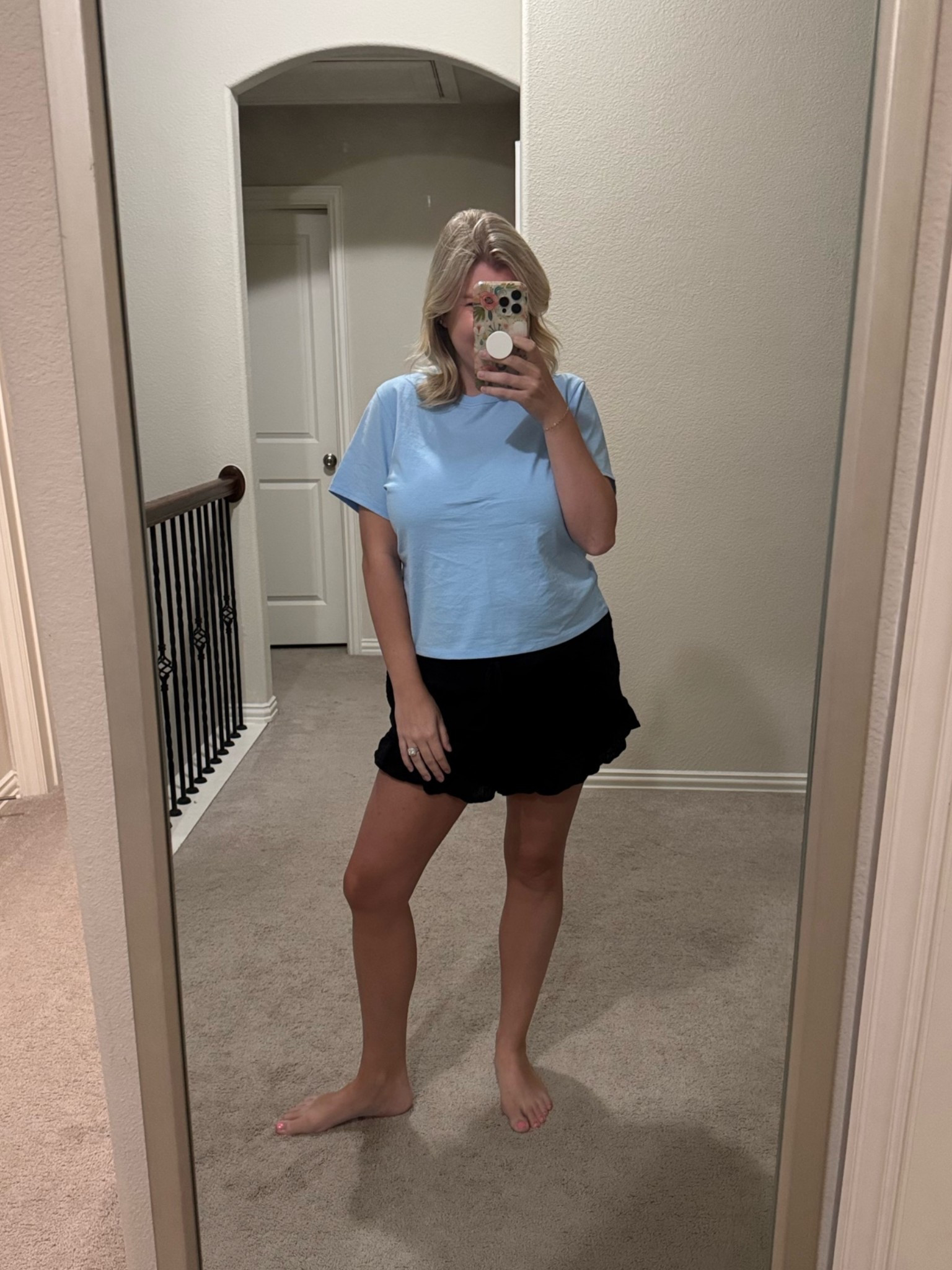 Today errands outfit! 🩵
Sizing:
Medium tee 
Medium shorts

Abercrombie. mom outfit. ruffle shorts. linen shorts. casual outfit. bump outfit. bump friendly. summer outfit.

#LTKootd #LTKmomlife #LTKBump
