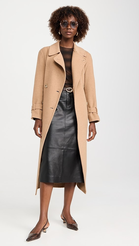 Vince Lofty Belted Long Coat | Shopbop | Shopbop