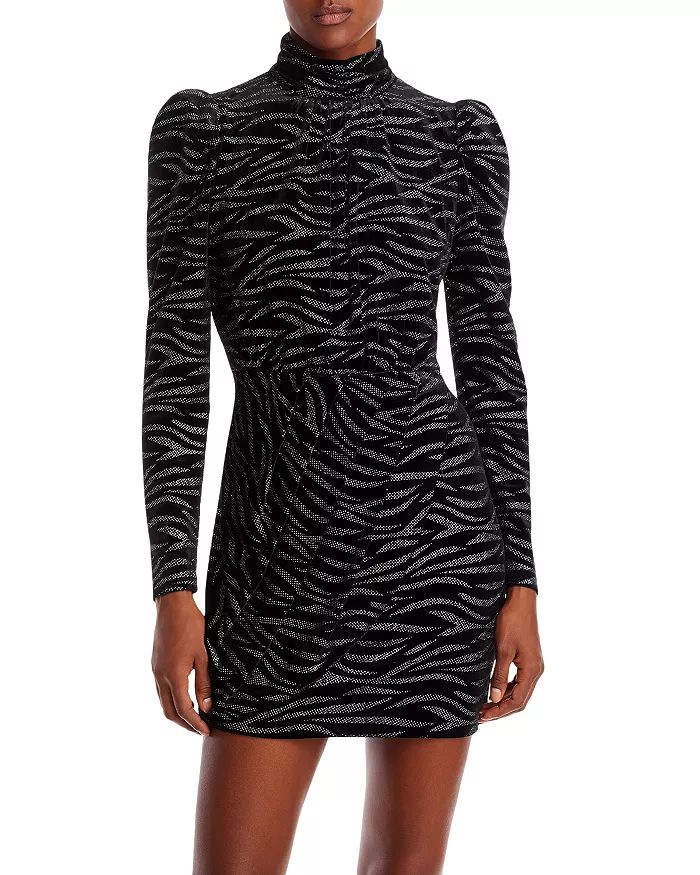 Metallic Animal Print Velvet Mini Dress - 100% Exclusive | Bloomingdale's (US)