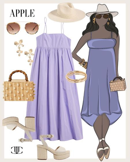 Do you know your body type and how to dress for it? Here is a great outfit for those that fall into the Apple shape category.  The goal for Apples is to bring the eye down and highlight the bottom half, while de-emphasizing the upper body.

Body type, apple shape, maxi dress, block heels, sunglasses, sun hat, fedora, spring outfit, summer look 

#LTKstyletip #LTKover40 #LTKshoecrush