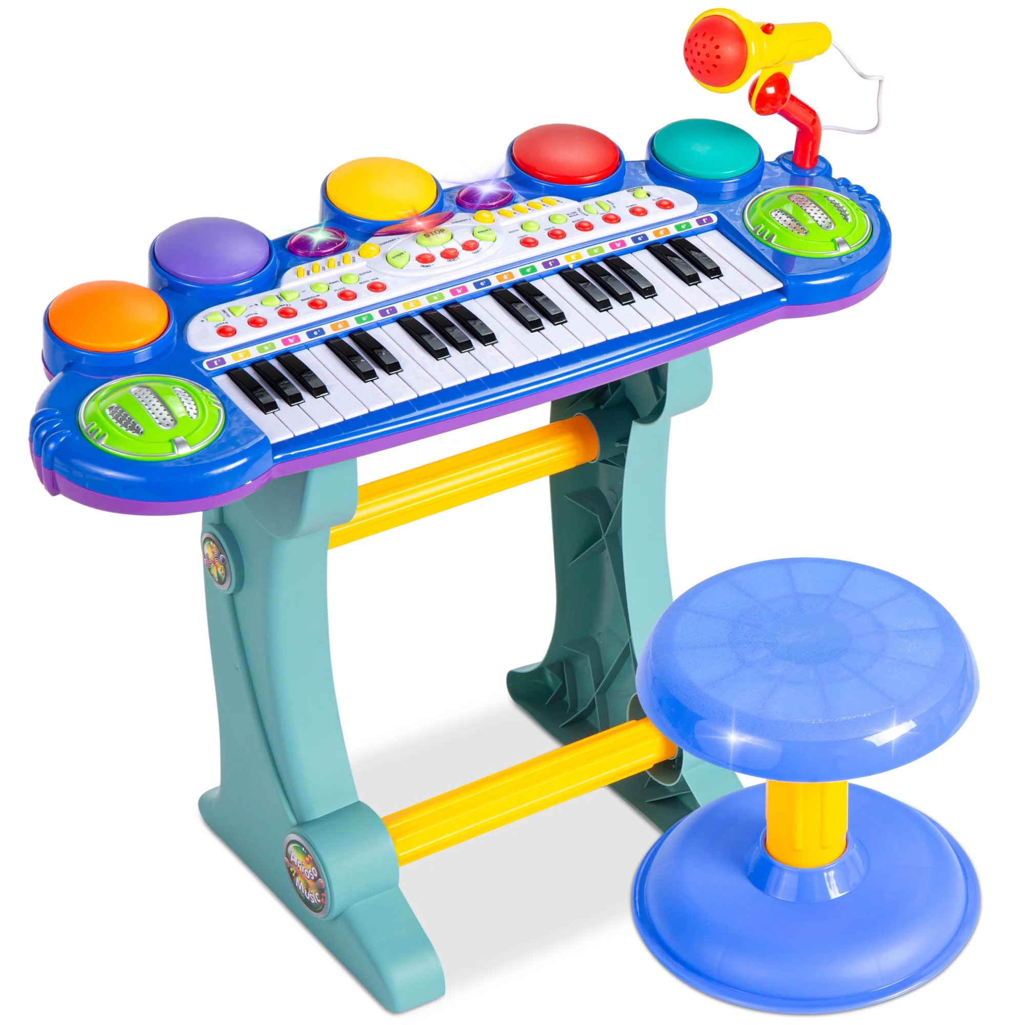 Best Choice Products 37-Key Kids Electronic Piano Keyboard w/ Multiple Sounds, Lights Microphone,... | Walmart (US)
