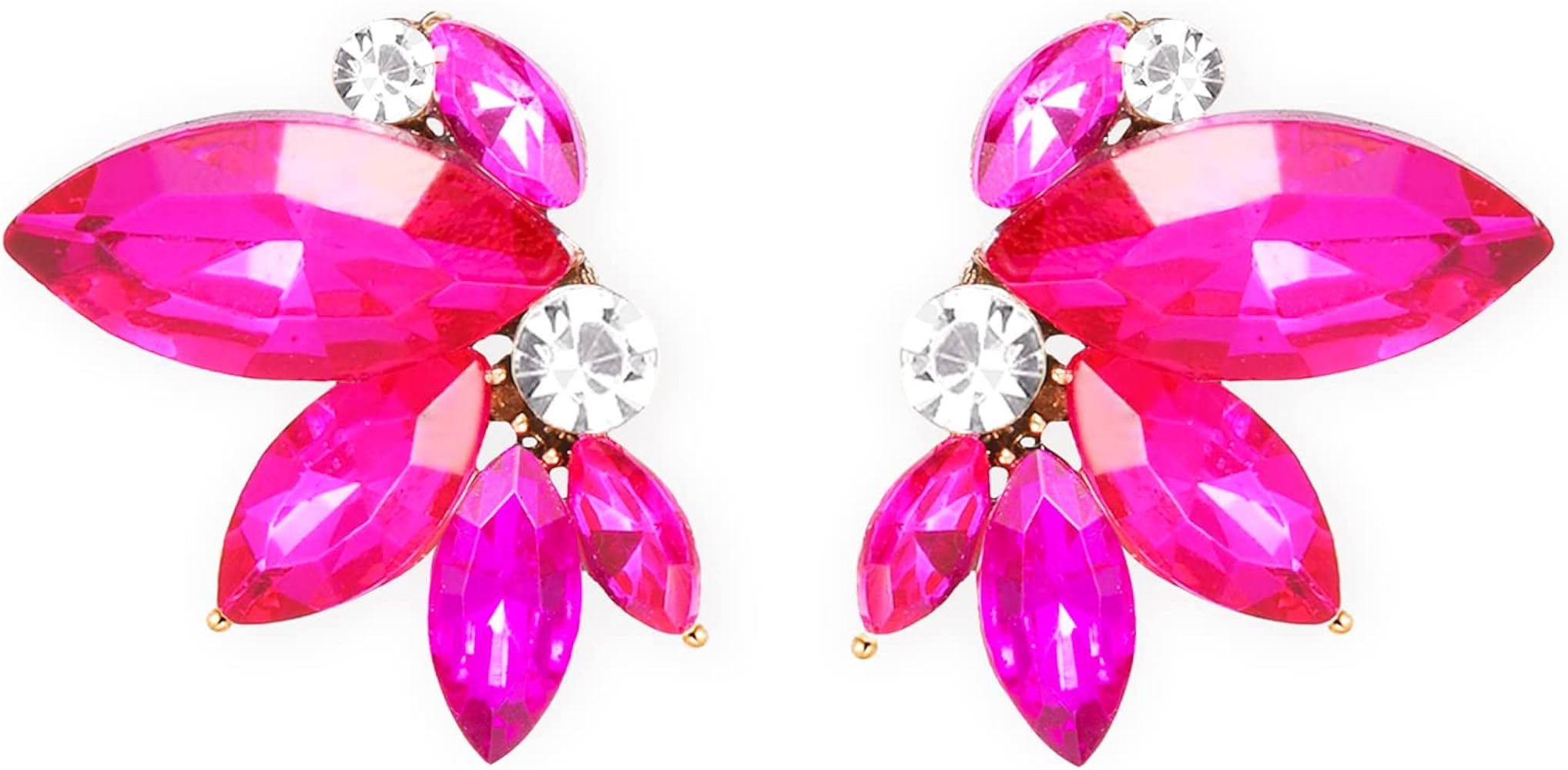 Sparkly Rhinestone Drop Earring Dainty Faux Crystal Earring Studs for Women Wedding Prom Party | Amazon (US)