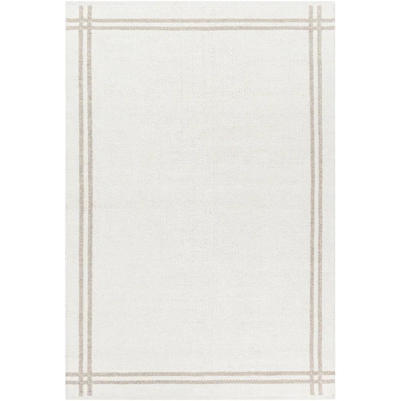 Lavande Geometric Wool Area Rug in Ivory/Tan | Wayfair North America