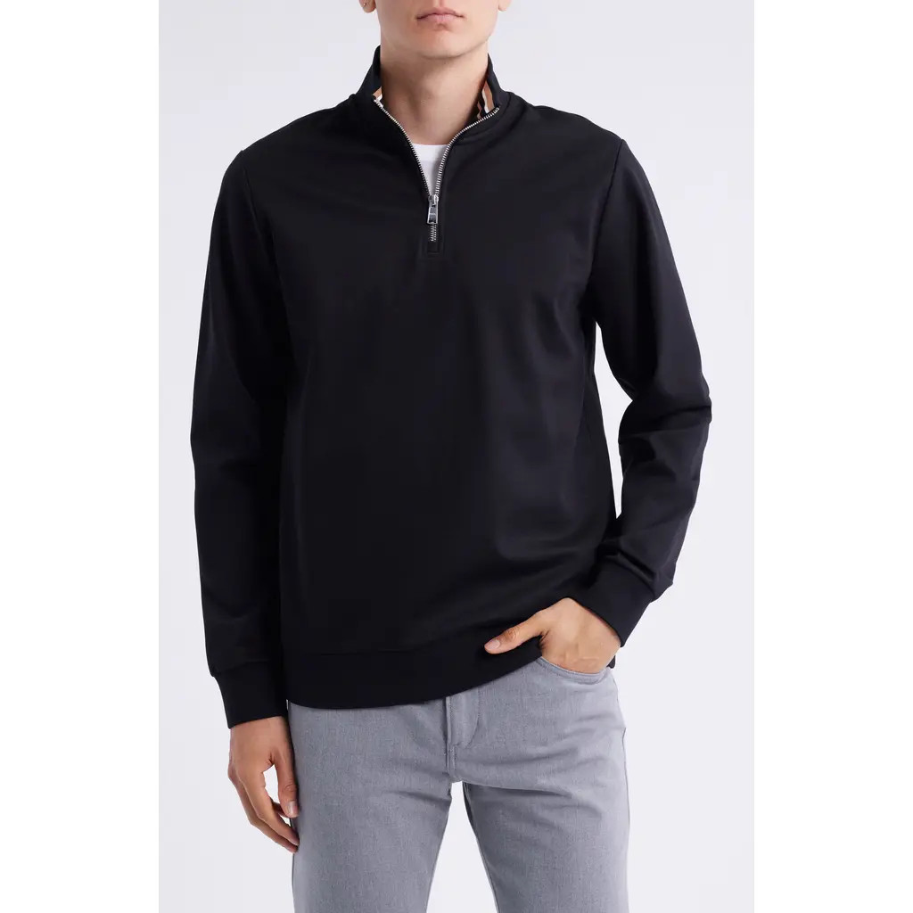 BOSS Stimmann Half Zip Top in Black at Nordstrom Rack, Size Xx-Large | Nordstrom Rack