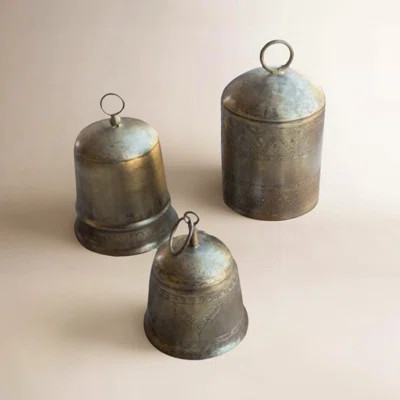 3 Piece Antique Brass Finish Bells Set | Wayfair North America