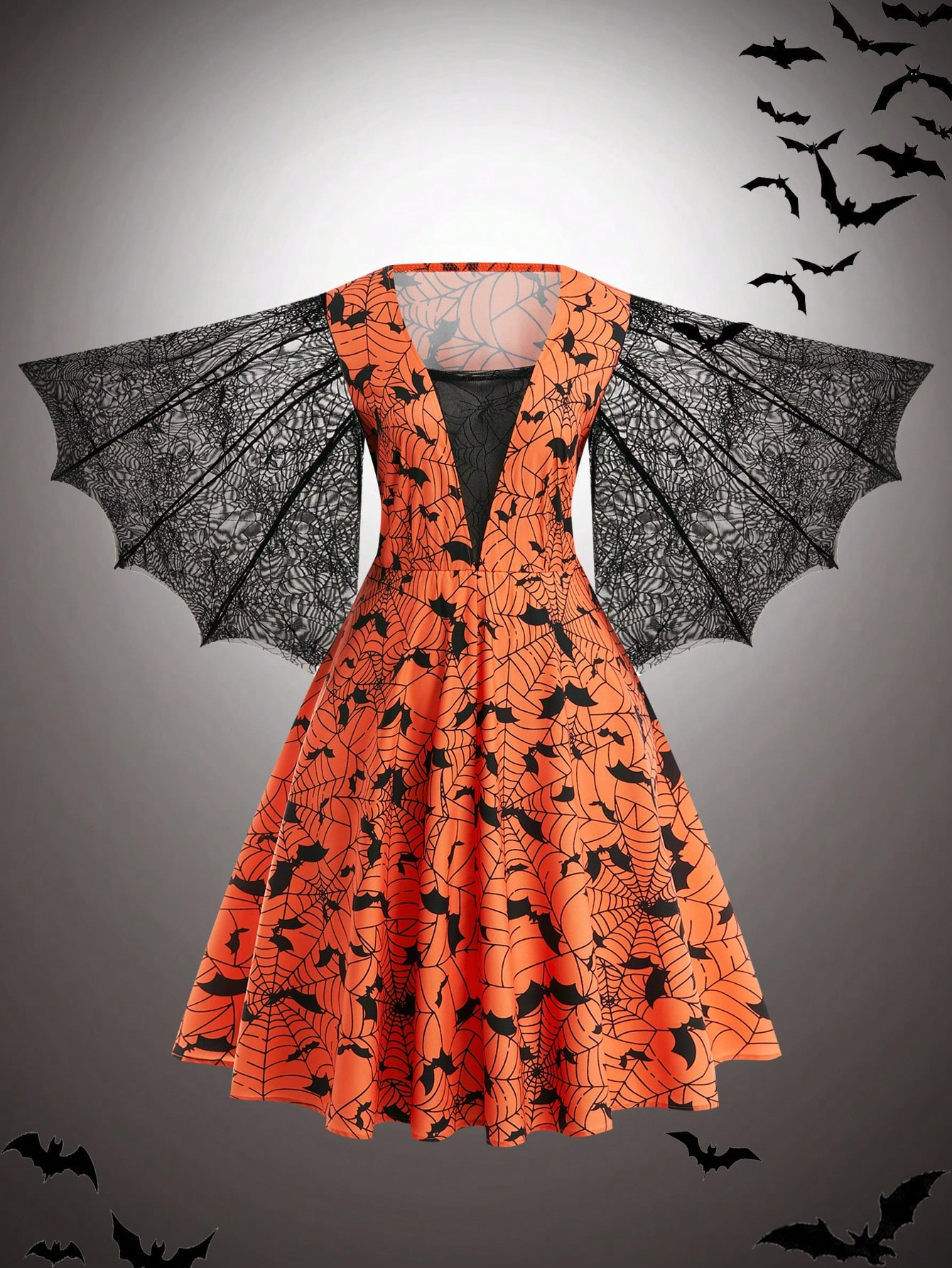 SHEIN VCAY Vintage Print Laced Shoulder Cut-Out Waist Summer Maxi Dress | SHEIN