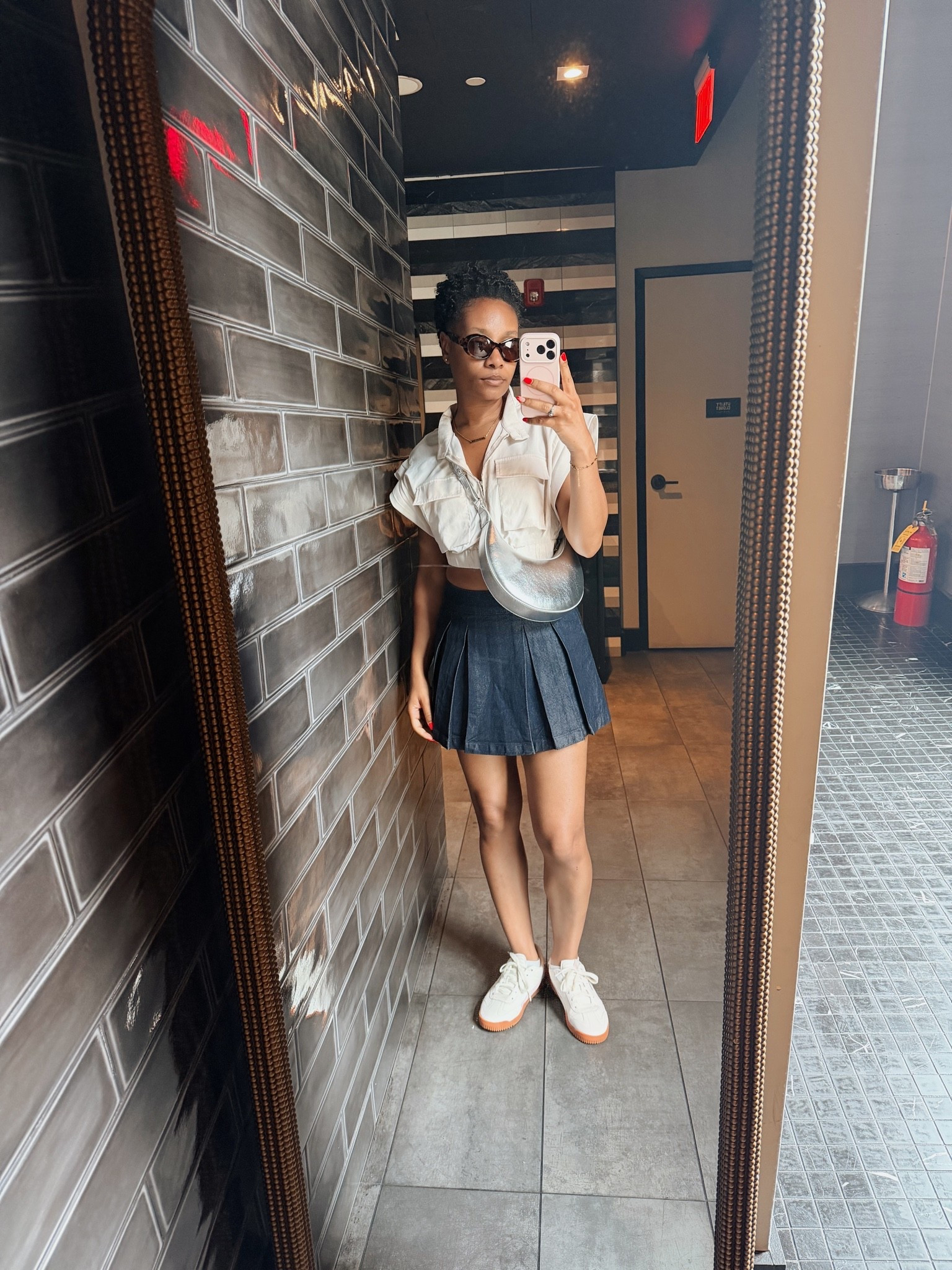 Sunday Funday: This zip up vest came with matching shorts but I styled it with this denim pleased skirt and ivory sneakers for a sporty look..

#LTKootd #LTKgrwm #LTKSeasonal