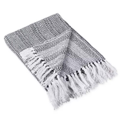 Herringbone Stripe Throw Blanket | Bed Bath & Beyond | Bed Bath & Beyond