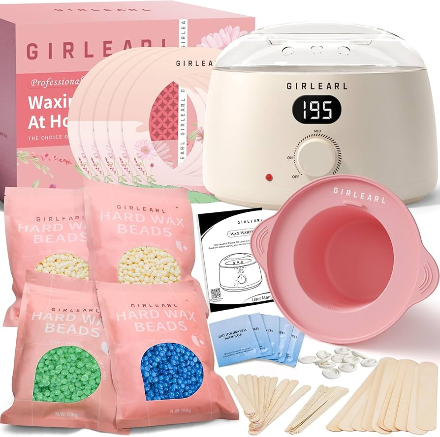 Premium Digital Waxing Kit for Women and Men, Wax Warmer Hair Removal at Home with Wax Beads & Si... | Amazon (US)