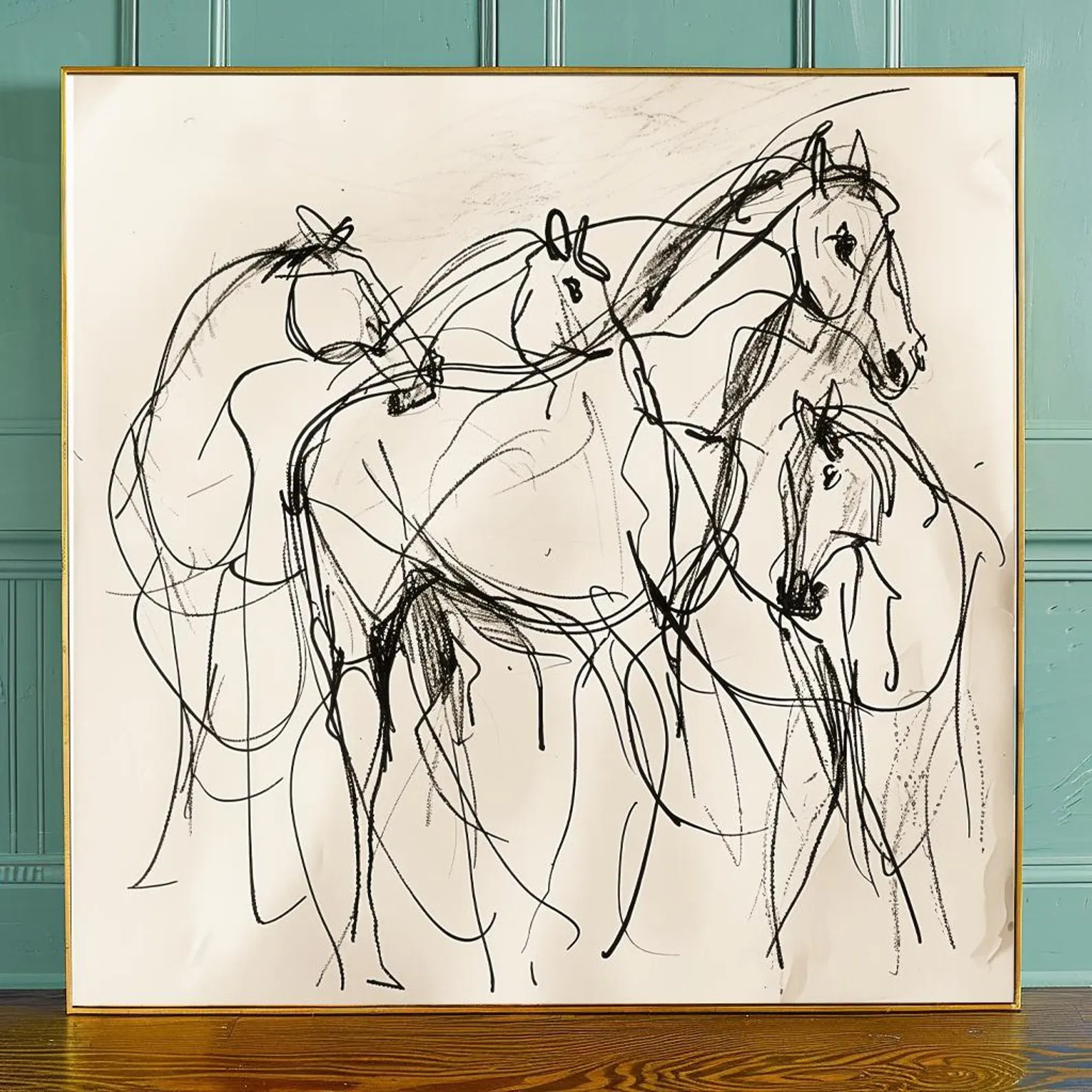 Vintage Horse Sketch Art Print: Minimalist Equestrian Wall Decor | Etsy (Global)