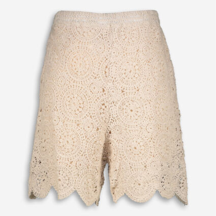 Taupe Crochet High Waist Shorts | TK Maxx