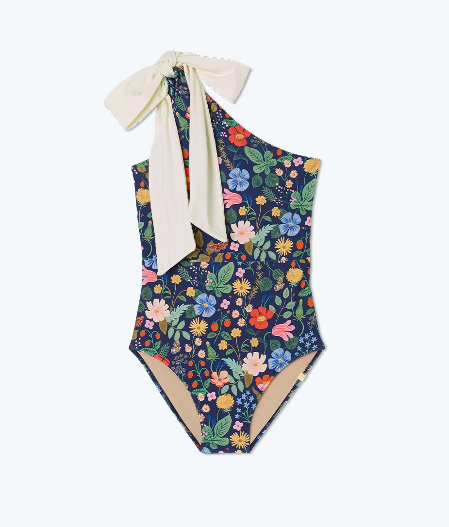 The Bow-Shoulder Ruched Sidestroke | SummerSalt