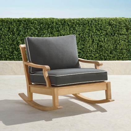 Cassara Rocking Lounge Chair with Cushions in Natural Finish | Frontgate