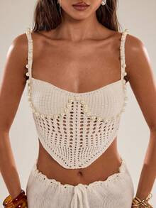 SHEIN BAE Women's Regular Beach Vacation Casual Slit Skirt,New For 2026, Beach Vacation Style. Women's Vacation Wear, Summer Casual Wear, Elegant Dress, Suitable For All Kinds Of Holidays. This White Knitted Midi Skirt Is The Perfect Choice For Beach Vacations, Dates, Casual Outings, And Various Holiday Activities. Elegant And Sexy, This White Midi Skirt Is Ideal For Beach Vacations, Seaside Trips, And Beach Dates. | SHEIN