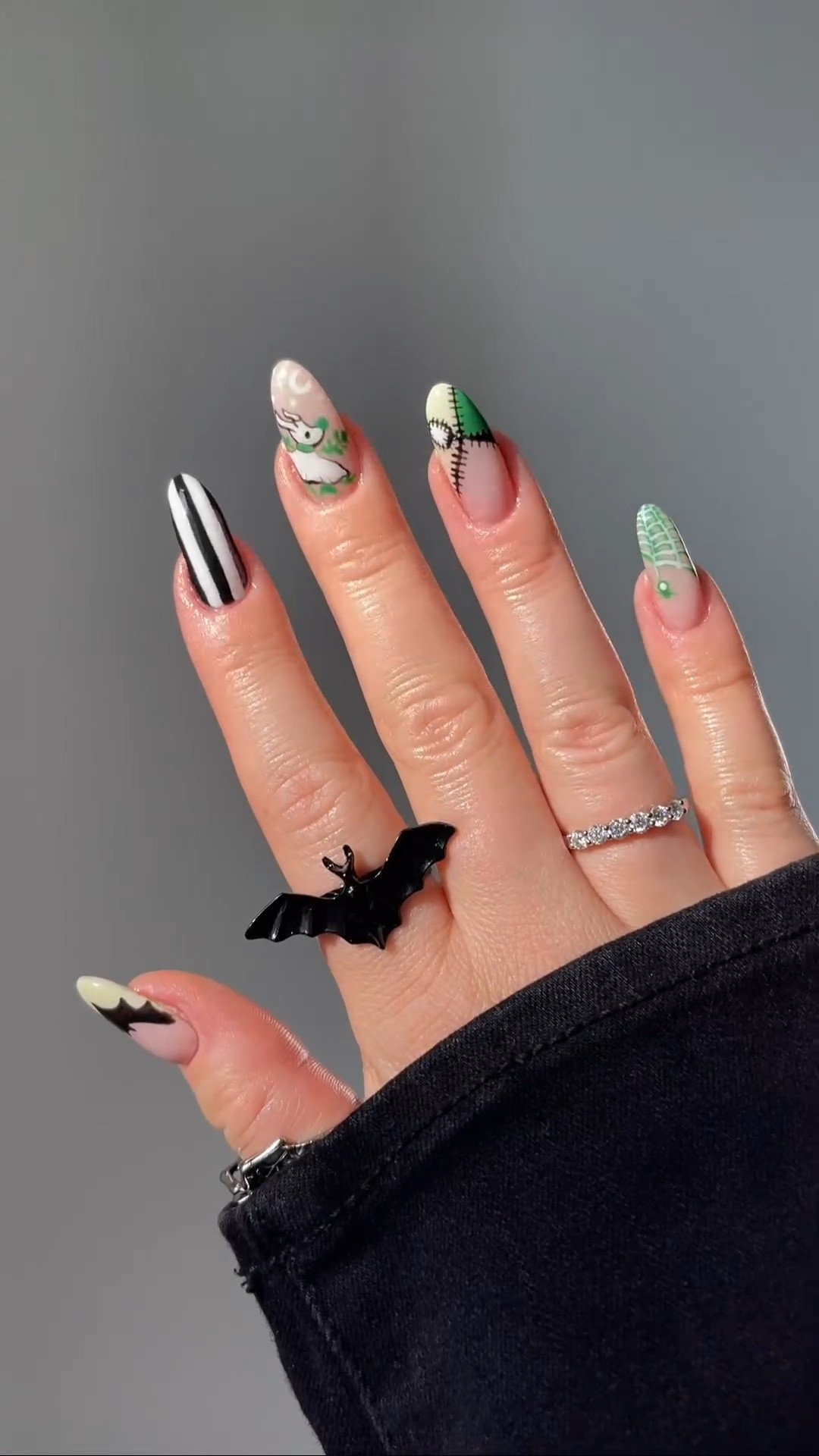 Unpopular opinion in caption 👇🏻 

I actually don’t like the nightmare before Christmas at all. I had to do this look for NailBoo as the theme for this month and so I wanted to make it cute. Even just looking up inspo for this look gave me the heebide geebides 🫣 I remember when this came out girls had crushes on Jack.

Do you like the nightmare before Christmas? 

Thank you @imolovebrand_ for this beautiful ring on my ring finger. I have their shop linked in my bio. 💍

Comment Jack and I’ll DM you the links for this look. They are linked in my bio as well. 🫶🏼

#nightmarebeforechristmasnails #halloweennails #octobernails #diynailsathome #nailtutorials #nailboopartner

#LTKHalloween #LTKHoliday #LTKbeauty