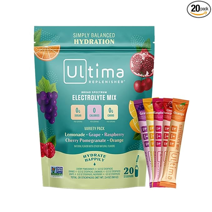 Ultima Replenisher Daily Electrolyte Drink Mix – Original Variety, 20 Stickpacks – Hydration ... | Amazon (US)