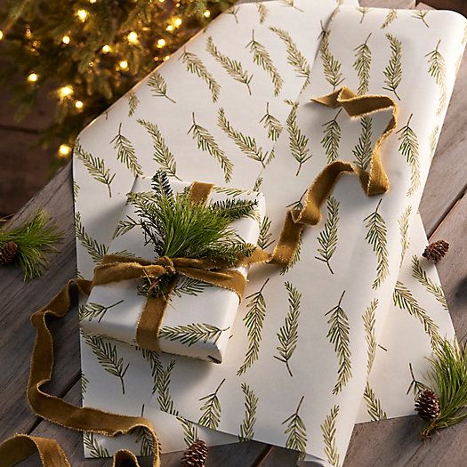 Fir Branch Wrapping Paper, Set of 3 | Terrain