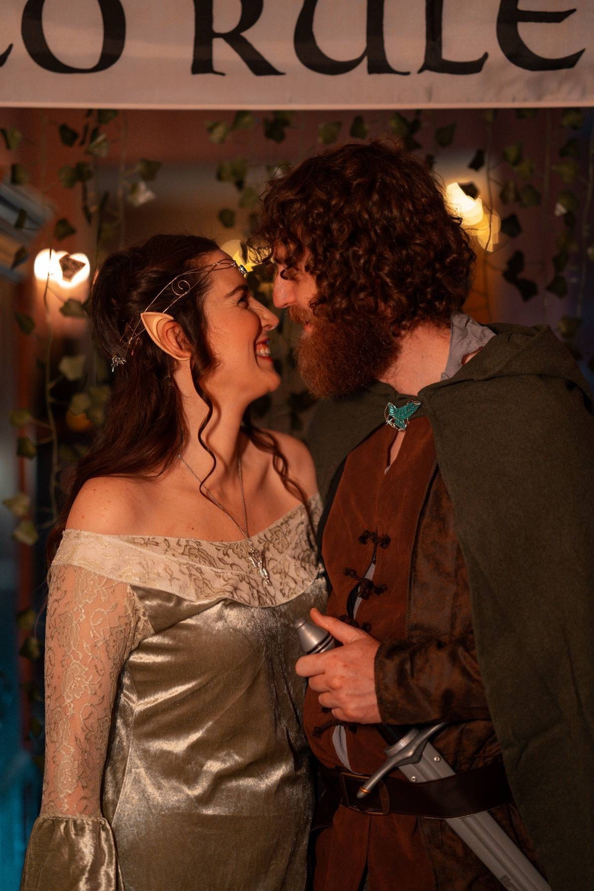 What my husband and I wore to the Lord of the rings party! #lordoftherings #LOTR #lotrparty #cosplay #husbandandwife #costumes #husbandandwifecostumes