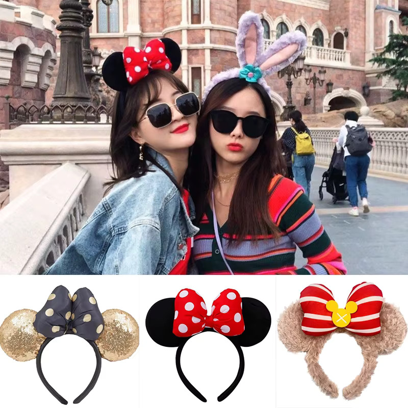 5.19US $ 20% OFF|Baby Lovely Headbands Minnie Mouse Ears Fashion Bowknot Festival Party Cosplay G... | AliExpress (US)