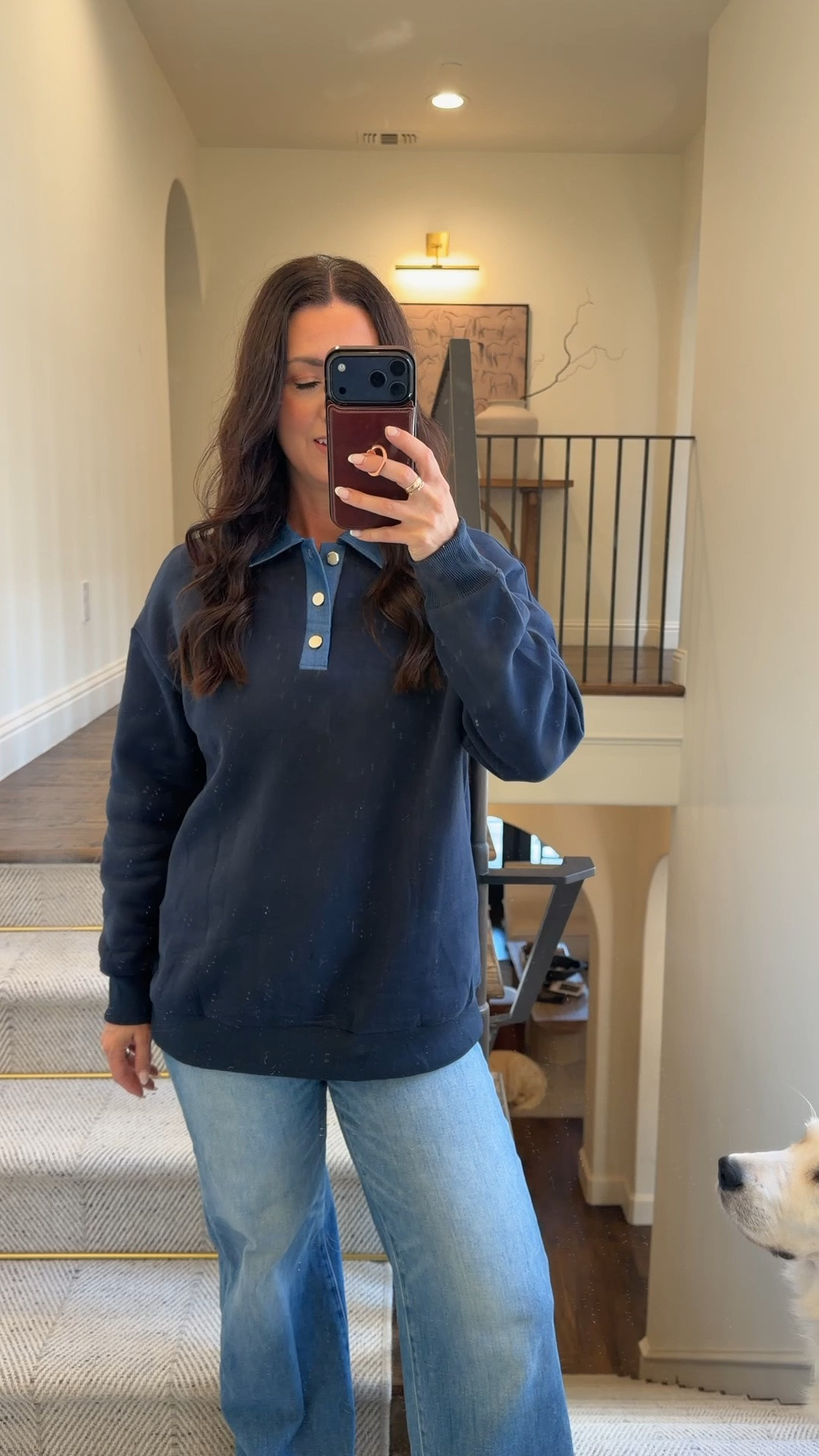 Comfy sweatshirt but make it preppy. Love this built in collared sweatshirt from Amazon! Cute comfy! Perfect for easy fall outfit.

#LTKOver40 #LTKSeasonal #LTKootd