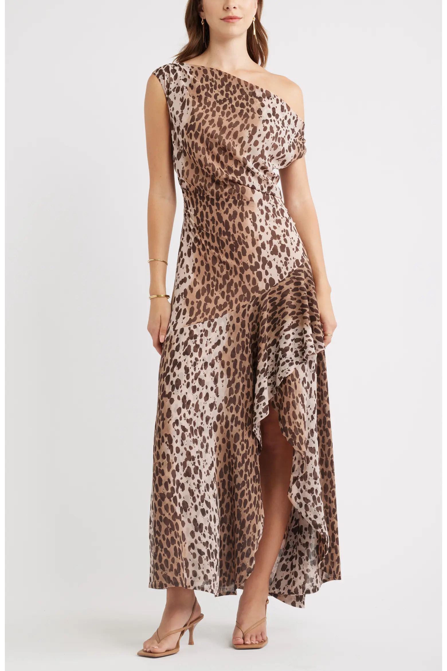Cascading Off the Shoulder Evening Dress (Women) | Nordstrom | Nordstrom