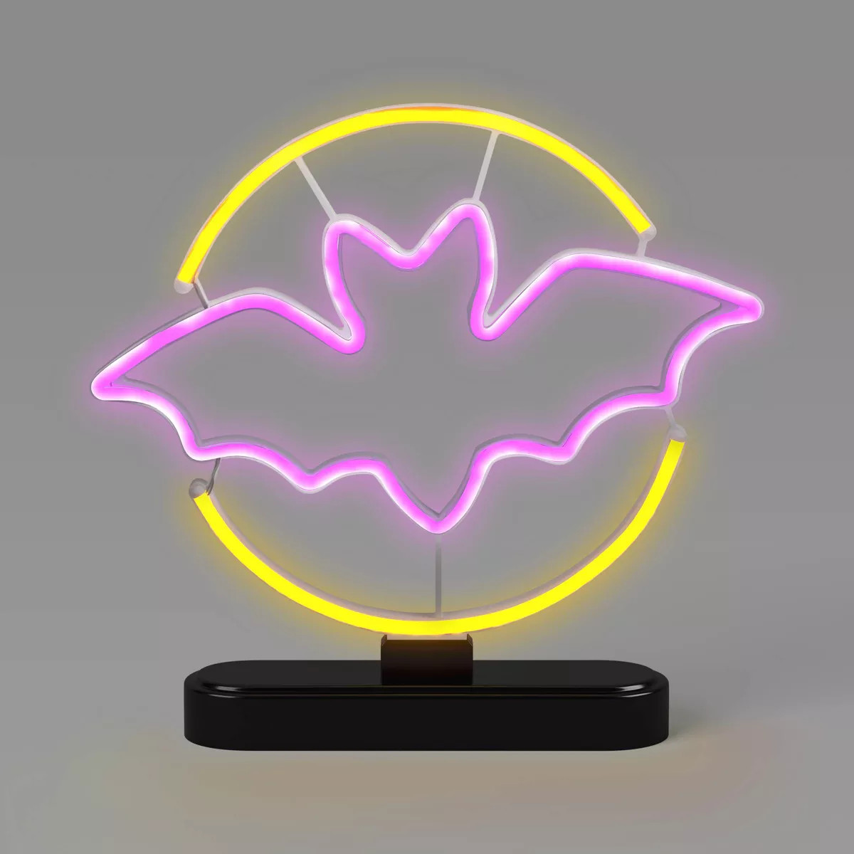 11" Lit Neon Moon and Bat Halloween Decorative Prop - Hyde and EEK! Boutique™ | Target