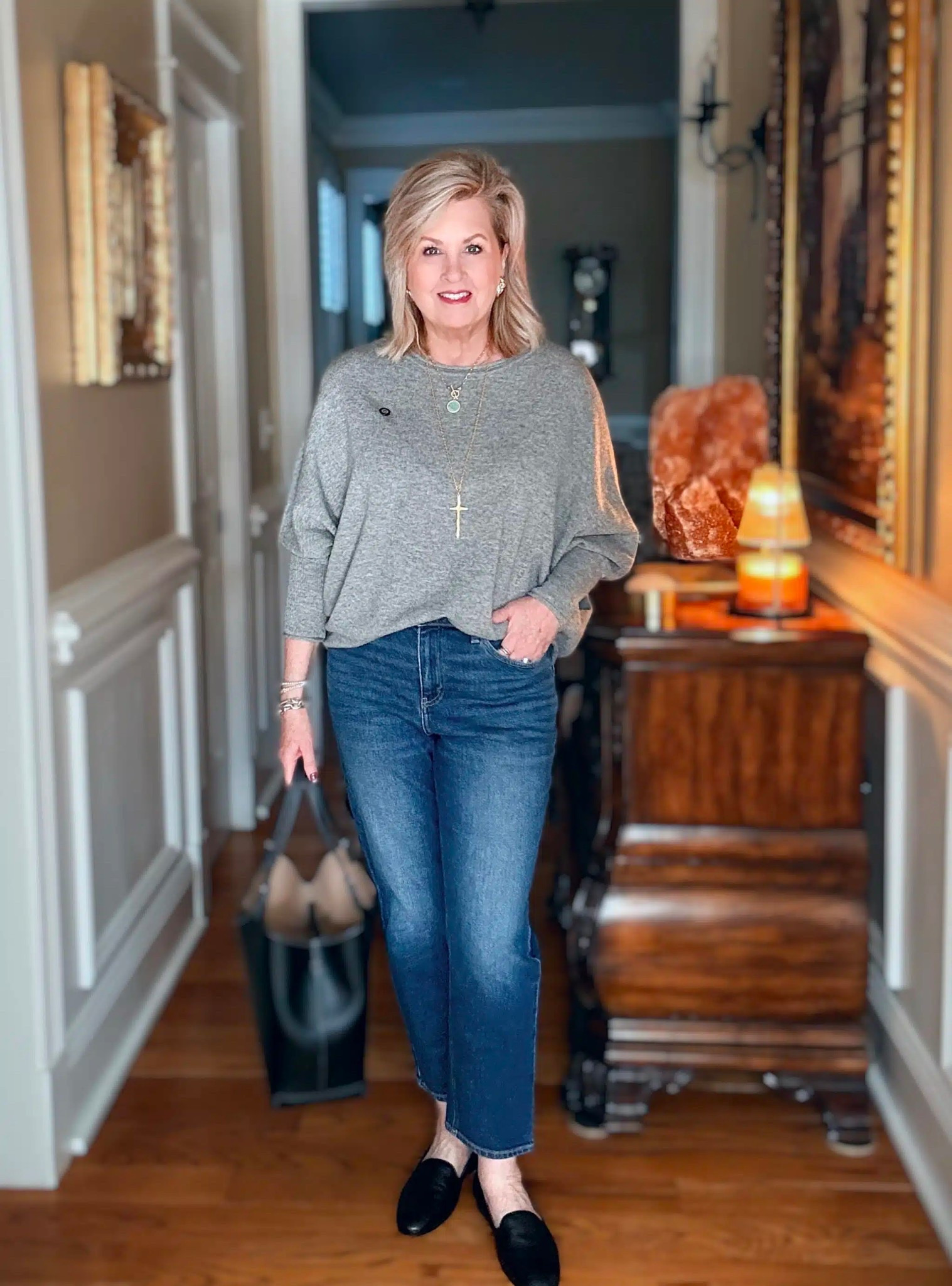 Casual everyday outfit that is easy to throw on! These jeans are great and I am wearing a size 8. 

#LTKOver40 #LTKgrwm #LTKWorkwear