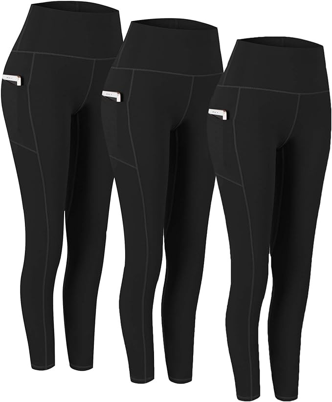 Fengbay 2 Pack High Waist Yoga Pants, Pocket Yoga Pants Tummy Control Workout Running 4 Way Stret... | Amazon (US)