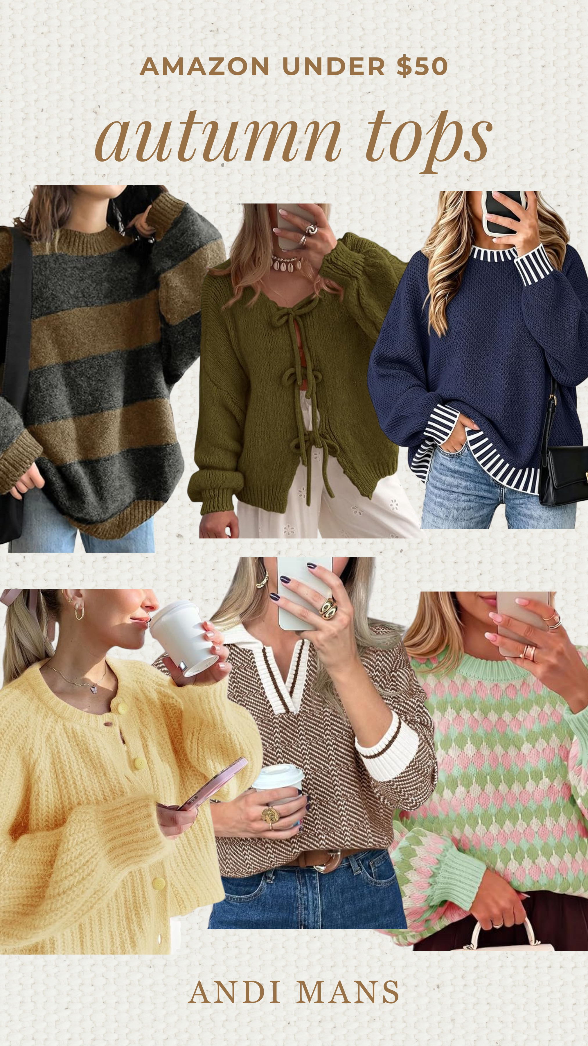 Cozy season is calling and these Amazon finds answered. Every top here is under $50 and layers beautifully for those in between fall days (yes, even in Florida weather). Think soft neutrals, easy textures, and pieces you will reach for on repeat. Tap to shop my favorites before they sell out.  

 #LTKootd #LTKSeasonal #LTKOver40