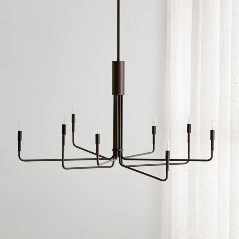 Clive Large Bronze Chandelier + Reviews | Crate and Barrel | Crate & Barrel
