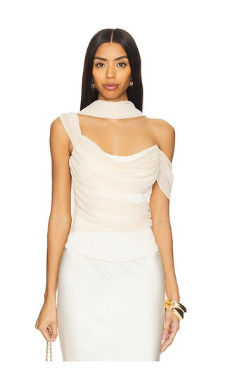 Adara Corset Top in Ivory | Revolve Clothing (Global)